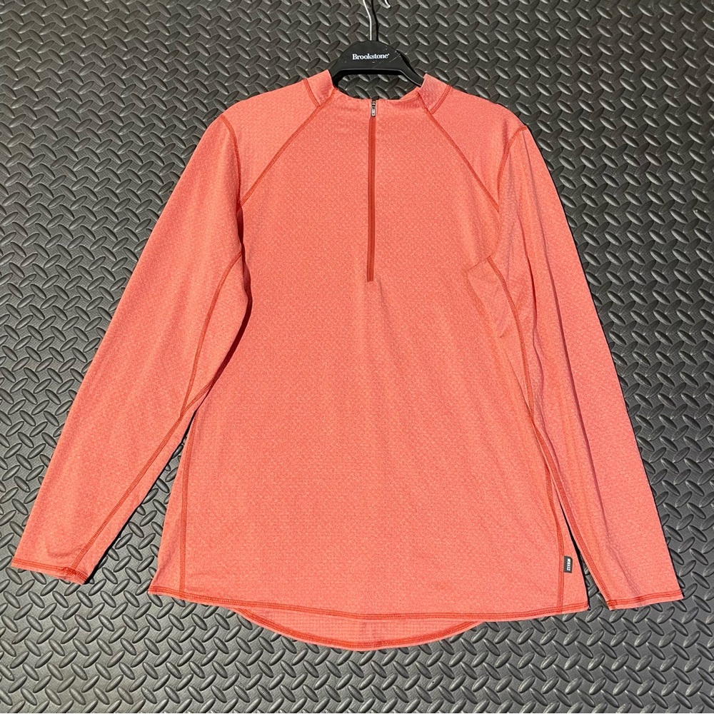 REI Co-Op Pullover Medium‎ Orange Performance Women’s Hiking Base Layer Half Zip